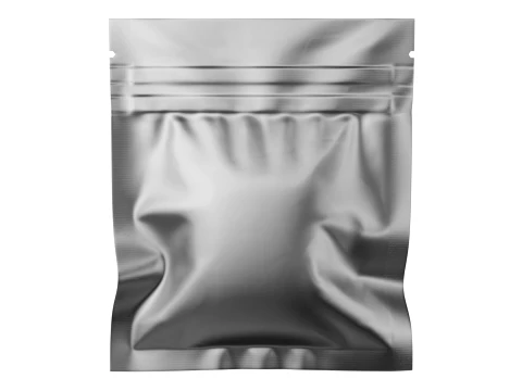 Metallic Mylar Ziplock Bag Mockup 01 3D Model