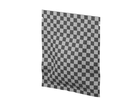 Metallic Mylar Ziplock Bag Mockup 01 3D Model