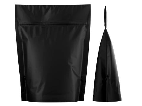 Matte Wide Stand Up Pouch with Zipper Mockup 12 3D Model