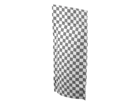 Matte Tall Stand Up Pouch with Zipper Mockup 13 3D Model