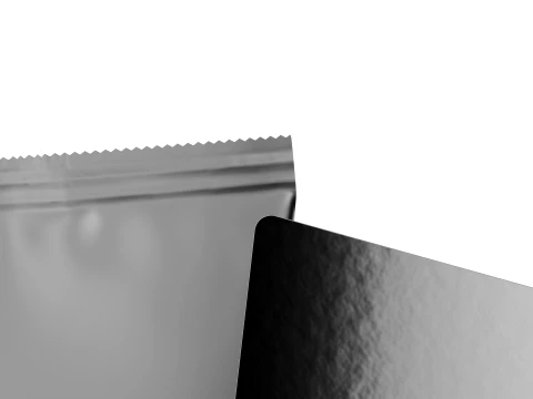 Matte Silver Foil TCG Booster Pack with Card Mockup 3D Model