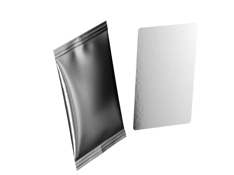 Matte Silver Foil TCG Booster Pack with Card Mockup 3D Model