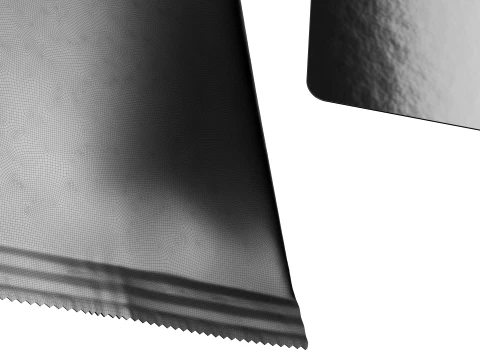 Matte Silver Foil TCG Booster Pack with Card Mockup 3D Model