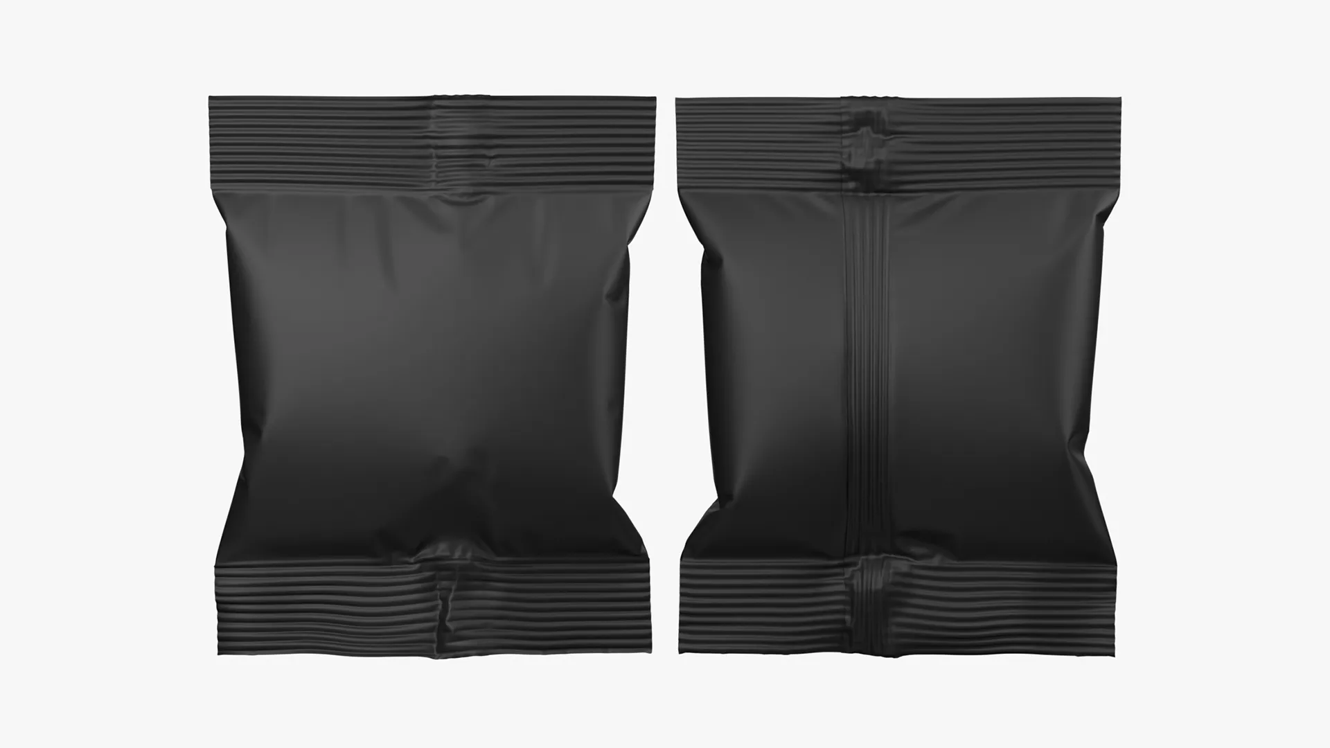 Snack Pack Foil Wrapper Mockup 11 3D Model .c4d .max .obj .3ds .fbx .stl .blend