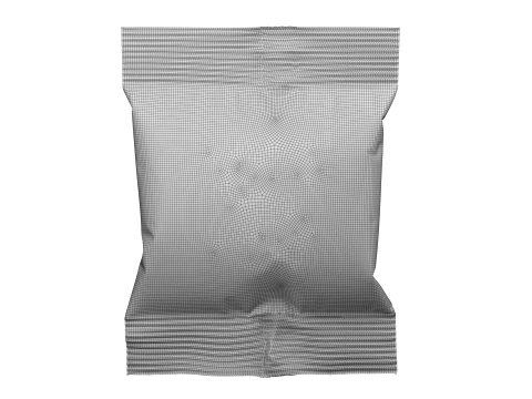 Snack Pack Foil Wrapper Mockup 11 3D Model