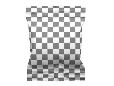 Snack Pack Foil Wrapper Mockup 11 3D Model