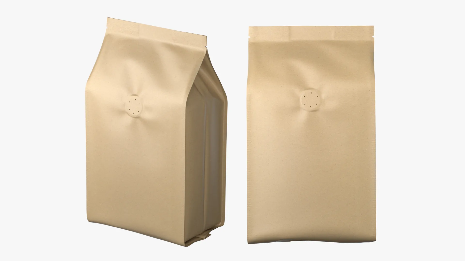 Coffee Bag Pouch Mockup 04 3D Model .c4d .max .obj .3ds .fbx .stl .blend 