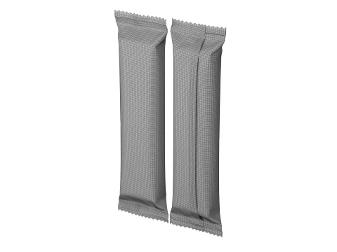 スナックバーホイルラッパーモックアップ01 3Dモデル