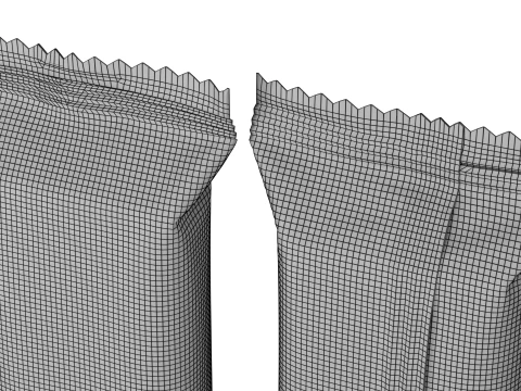スナックバーホイルラッパーモックアップ01 3Dモデル