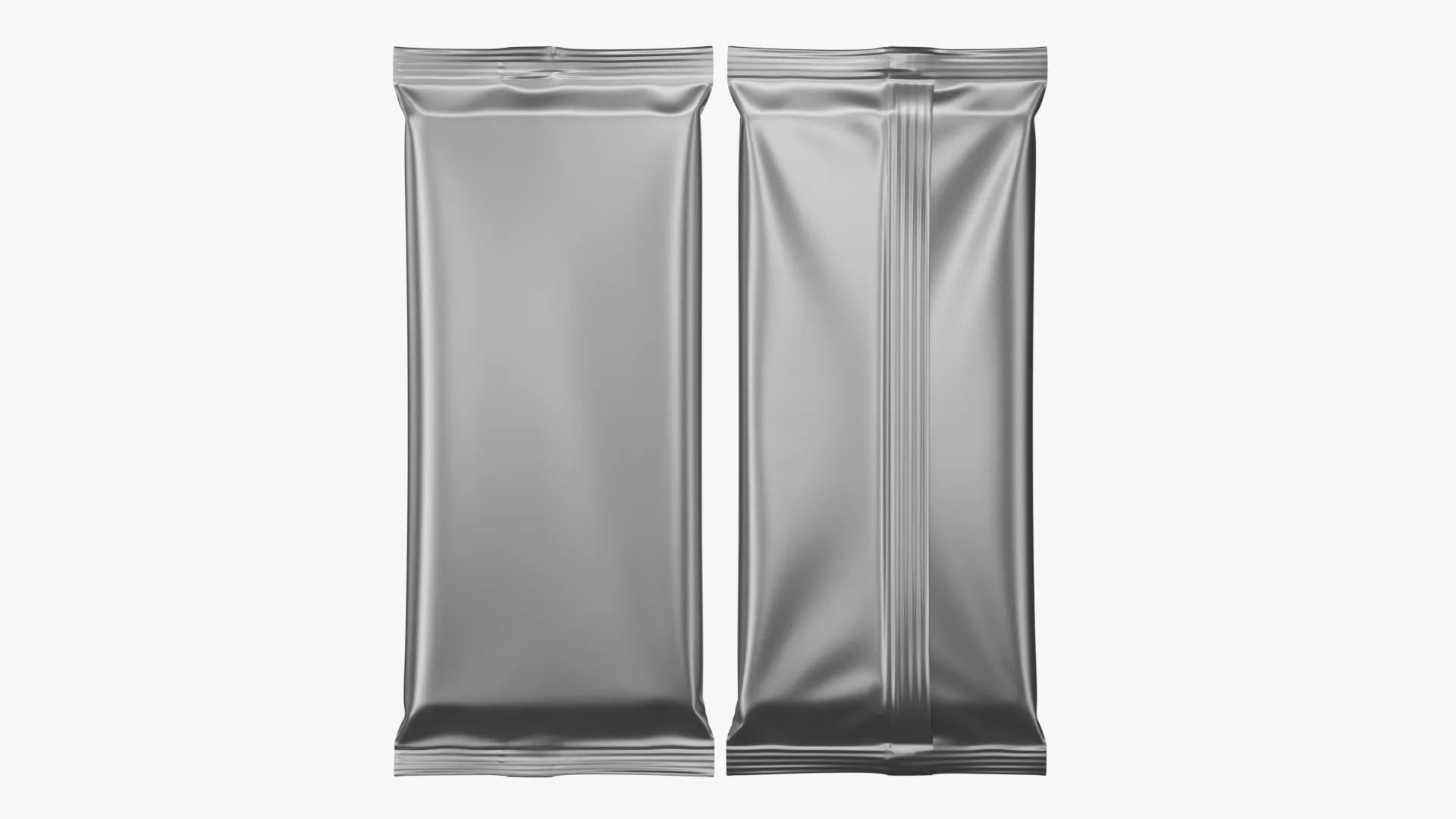 Snack Bar Foil Wrapper Mockup 02 3D Model .c4d .max .obj .3ds .fbx .stl .blend
