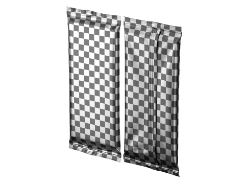 Snack Bar Foil Wrapper Mockup 02 3D Model