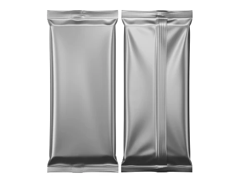 Snack Bar Foil Wrapper Mockup 02 3D Model