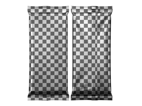 Snack Bar Foil Wrapper Mockup 02 3D Model