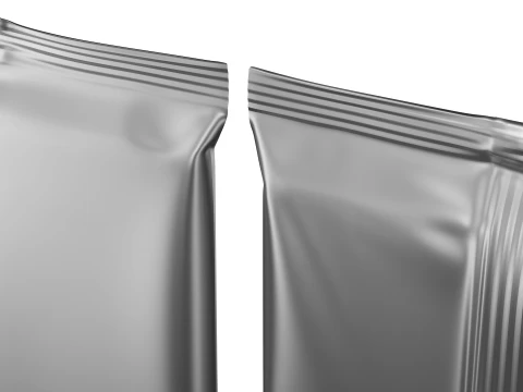 Snack Bar Foil Wrapper Mockup 02 3D Model