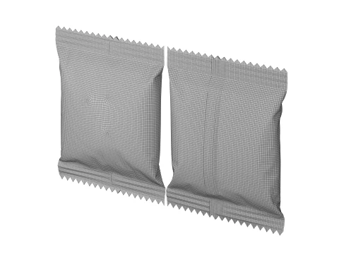 スナック パック ホイル ラッパー モックアップ 16 3Dモデル