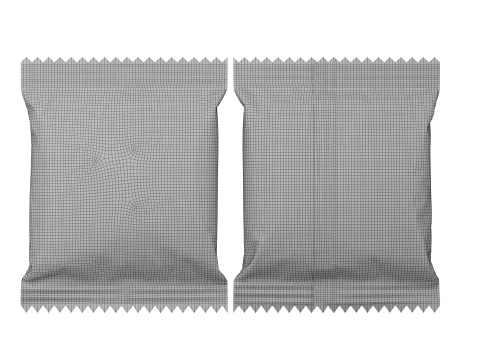 スナック パック ホイル ラッパー モックアップ 16 3Dモデル