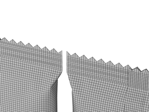 スナック パック ホイル ラッパー モックアップ 16 3Dモデル