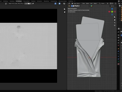 Opened TCG Pack Mockup 01 3D Model