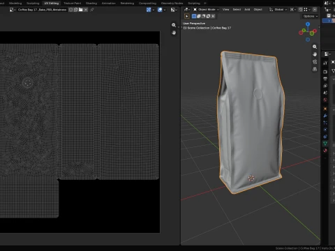 Coffee Bag Mockup 17 3D Model
