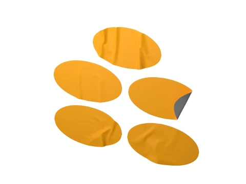 Ellipse Sticker Mockup Set 3D Model