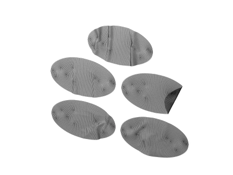 Ellipse Sticker Mockup Set 3D Model