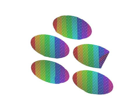 Ellipse Sticker Mockup Set 3D Model
