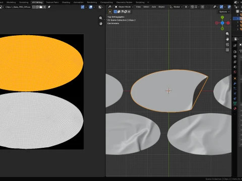 Ellipse Sticker Mockup Set 3D Model