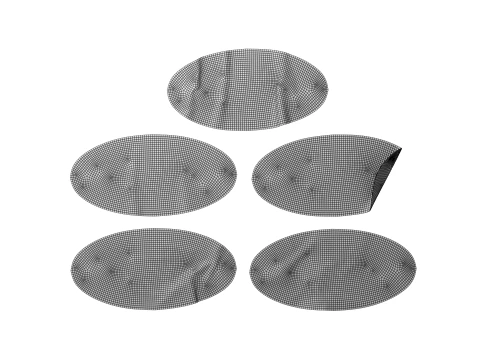 Ellipse Sticker Mockup Set 3D Model
