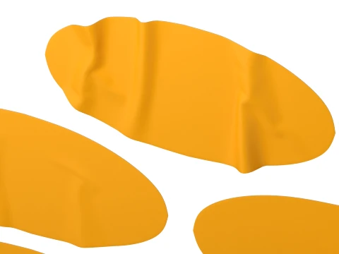 Ellipse Sticker Mockup Set 3D Model