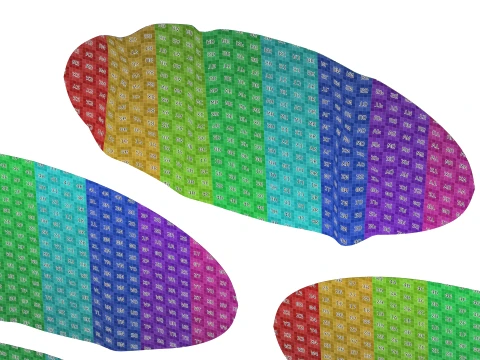 Ellipse Sticker Mockup Set 3D Model