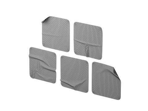 Square Sticker Mockup Set 3D Model