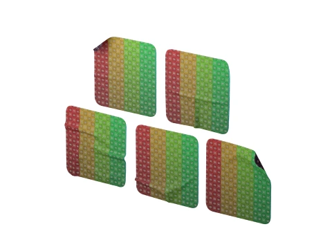 Square Sticker Mockup Set 3D Model