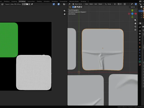 Square Sticker Mockup Set 3D Model