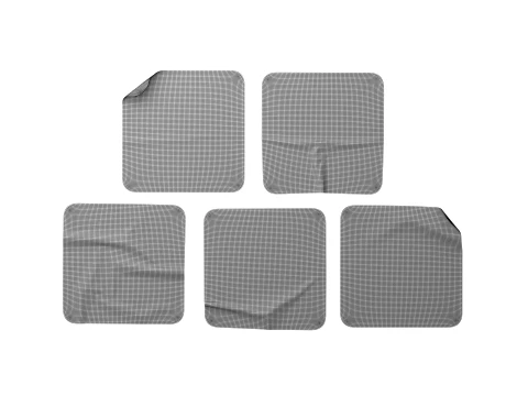 Square Sticker Mockup Set 3D Model
