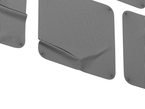 Square Sticker Mockup Set 3D Model