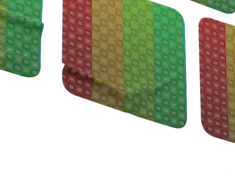 Square Sticker Mockup Set 3D Model
