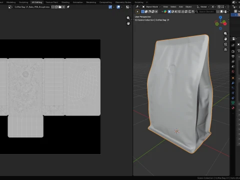 Coffee Bag Mockup 19 3D Model