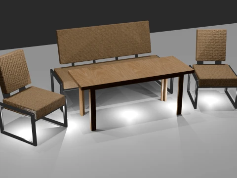 Living room set 3D Model