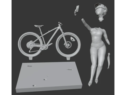 Mtb girl 3D Print Model