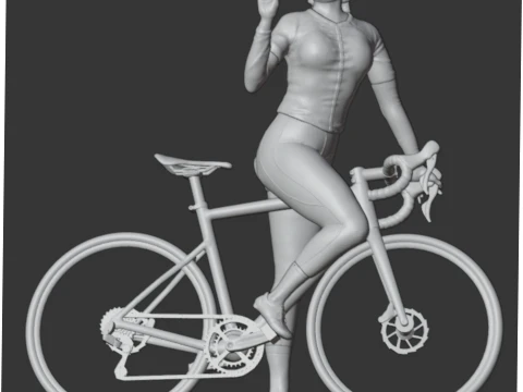 Roadbike girl 3D Print Model