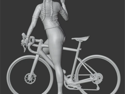 Roadbike girl 3D Print Model