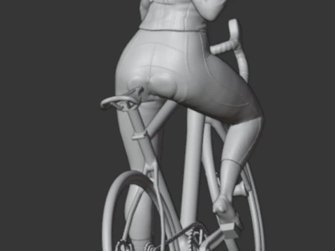 Roadbike girl 3D Print Model