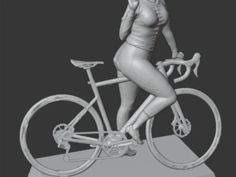 Roadbike girl 3D Print Model