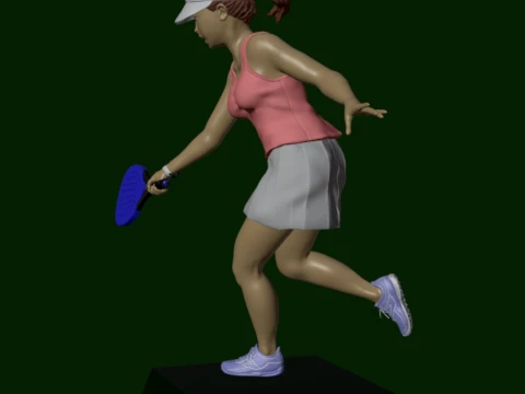 Paddle girl 3D Print Model