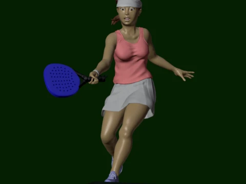 Paddle girl 3D Print Model