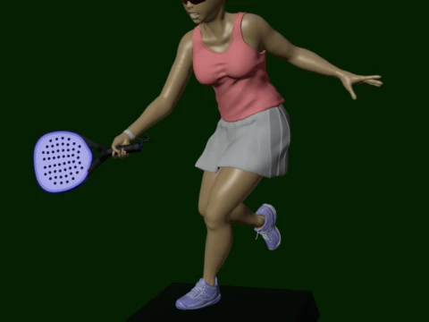 Paddle girl 3D Print Model