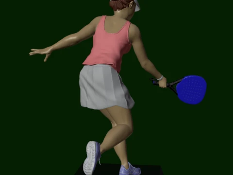Paddle girl 3D Print Model
