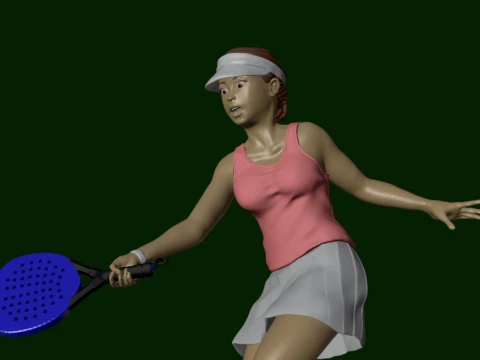 Paddle girl 3D Print Model