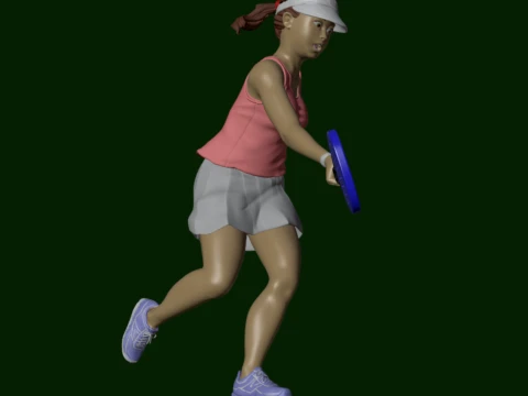 Paddle girl 3D Print Model