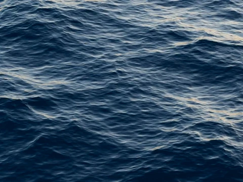 Modèle d'eau 3D réaliste des vagues de la surface de l'océan Modèle 3D